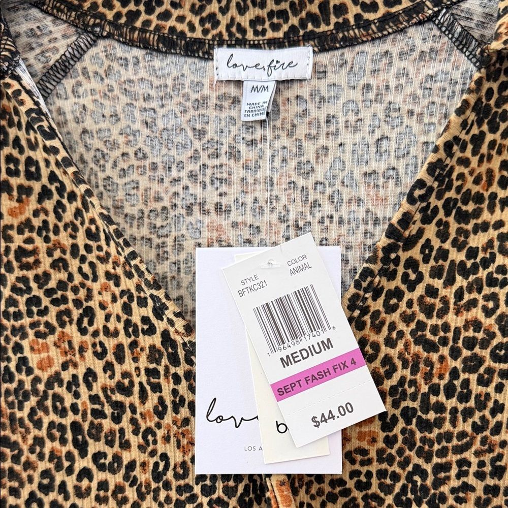 love, Fire Leopard Print Wrap Blouse - Picture 3 of 4
